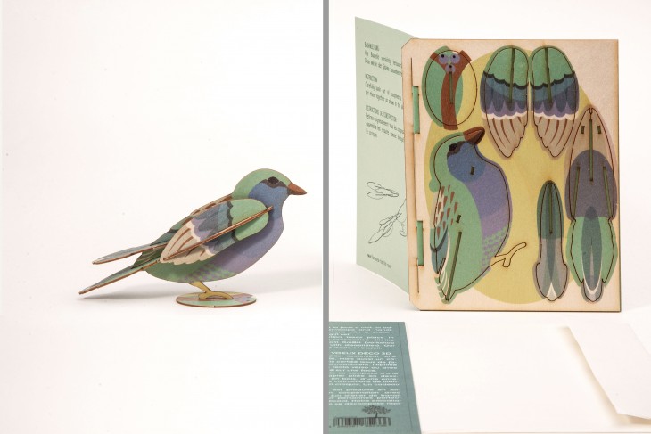 Vogel - 3D Deko Grußkarte