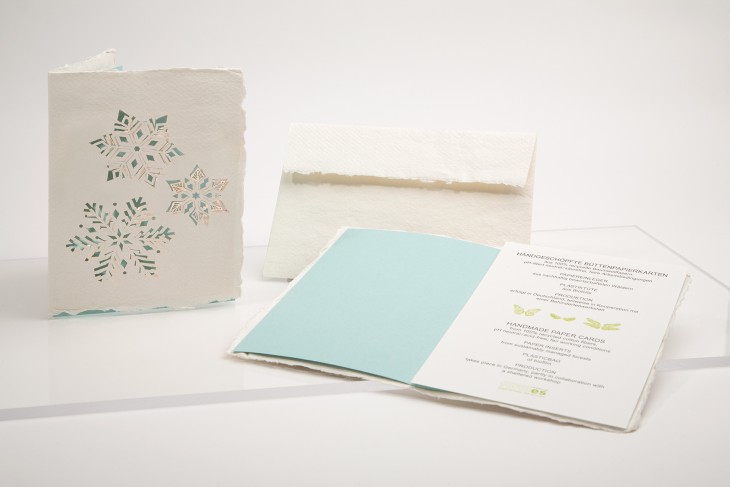 Snow - greeting card handmade paper