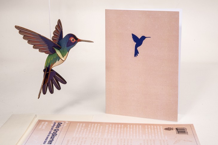 Kolibri – 3D Deko Grußkarte