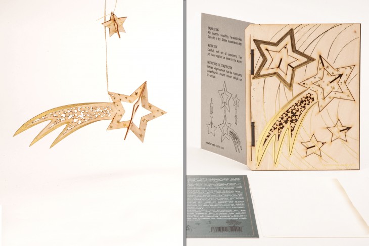 Shooting star - 3D Deco greating card