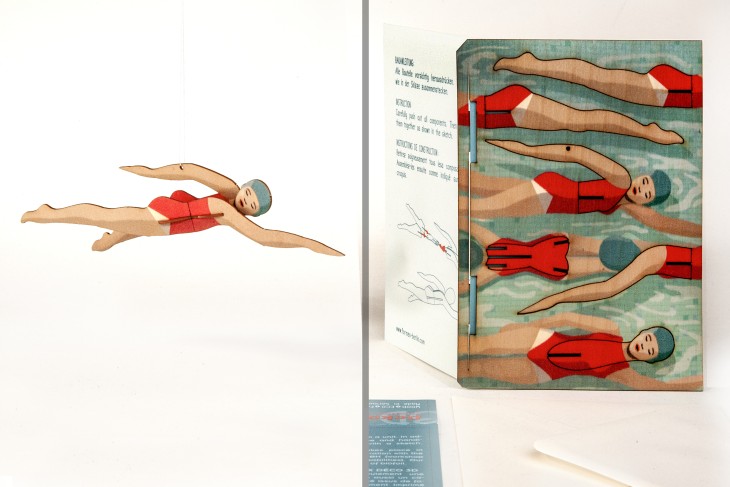 Schwimmerin – 3D Deko Grußkarte