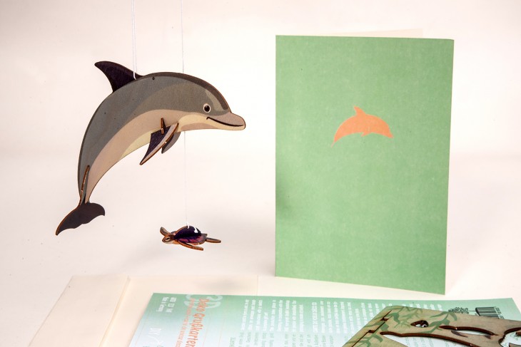 Delfin – 3D Deko Grußkarte