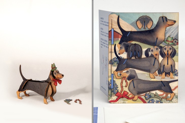 dachshund - 3D Deco Greeting Card