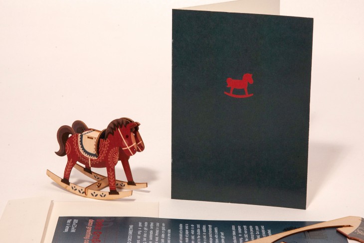 Rocking horse - 3D Deco Greeting Card