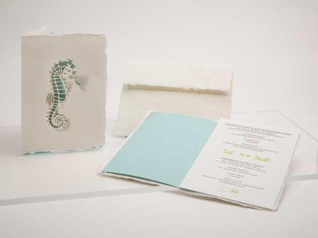 Seahorse - Handmade Paper Card