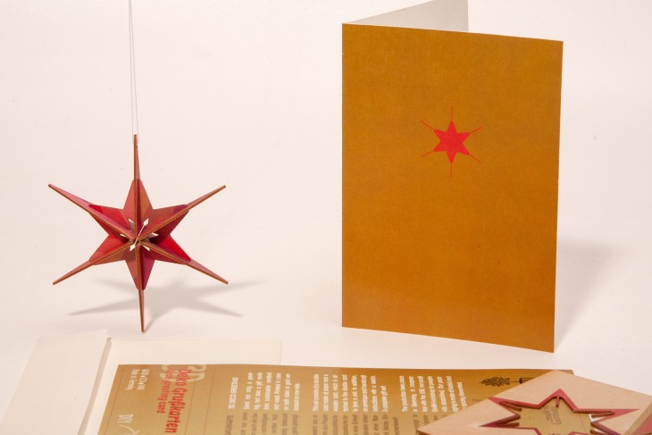 Stern rot – 3D Deko Grußkarte