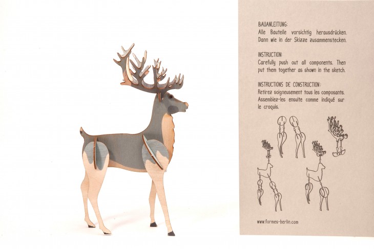 Reindeer A4 - 3D Deco craft construction kit